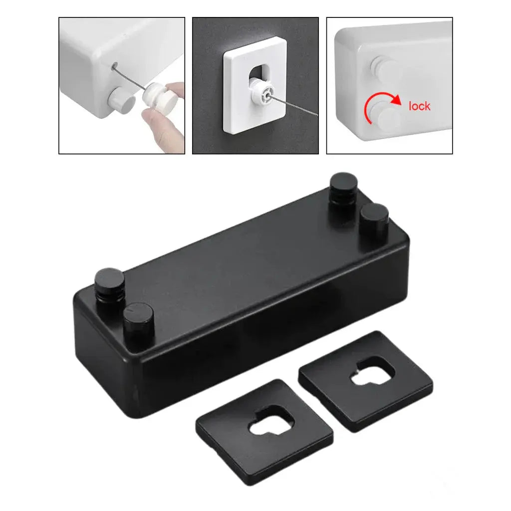 Étendoir à linge rétractable pour balcon et salle de bain – gain de place optimal