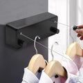 Étendoir à linge rétractable pour balcon et salle de bain – gain de place optimal