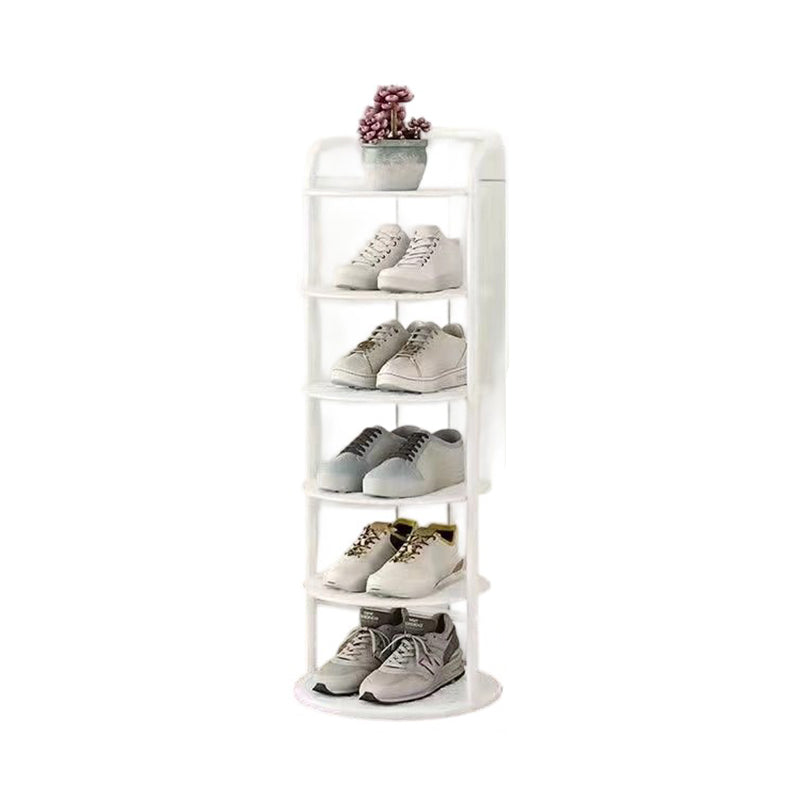 Étagère à chaussures ronde en métal pour l'entrée – gain de place et design moderne