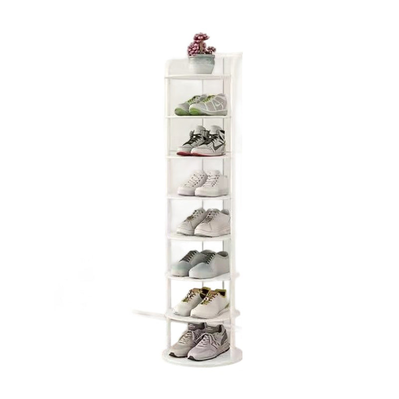 Étagère à chaussures ronde en métal pour l'entrée – gain de place et design moderne