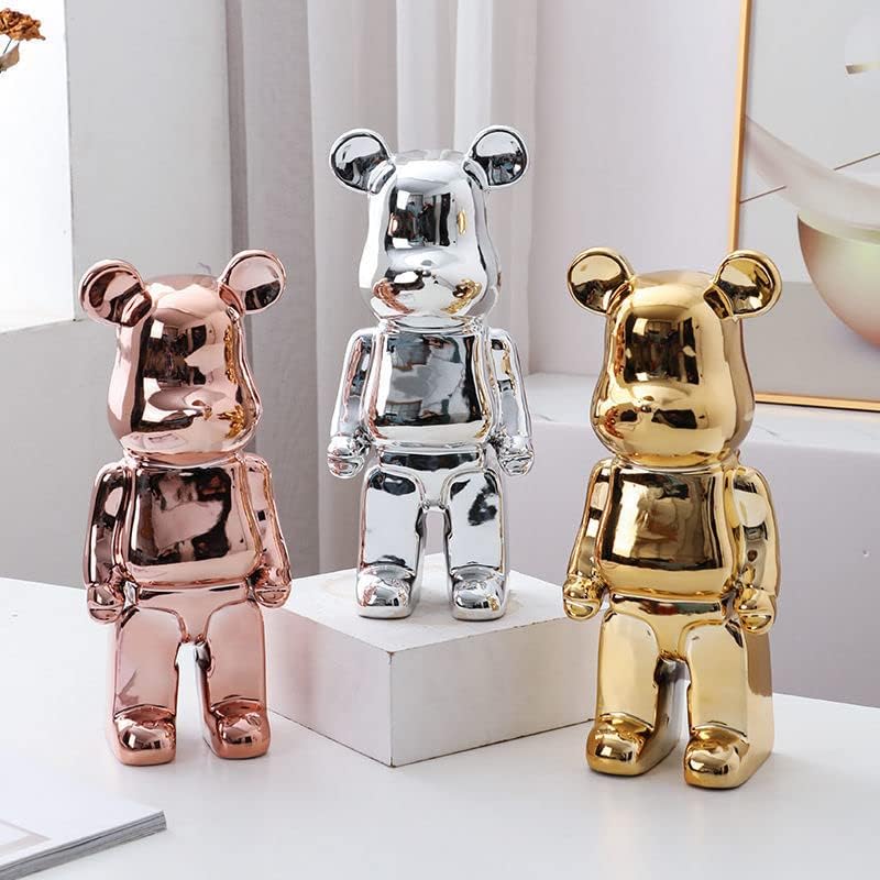 Sculpture d'ours en résine – figurine décorative moderne pour la maison