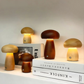 Veilleuse champignon en bois – dimmable et rechargeable par USB