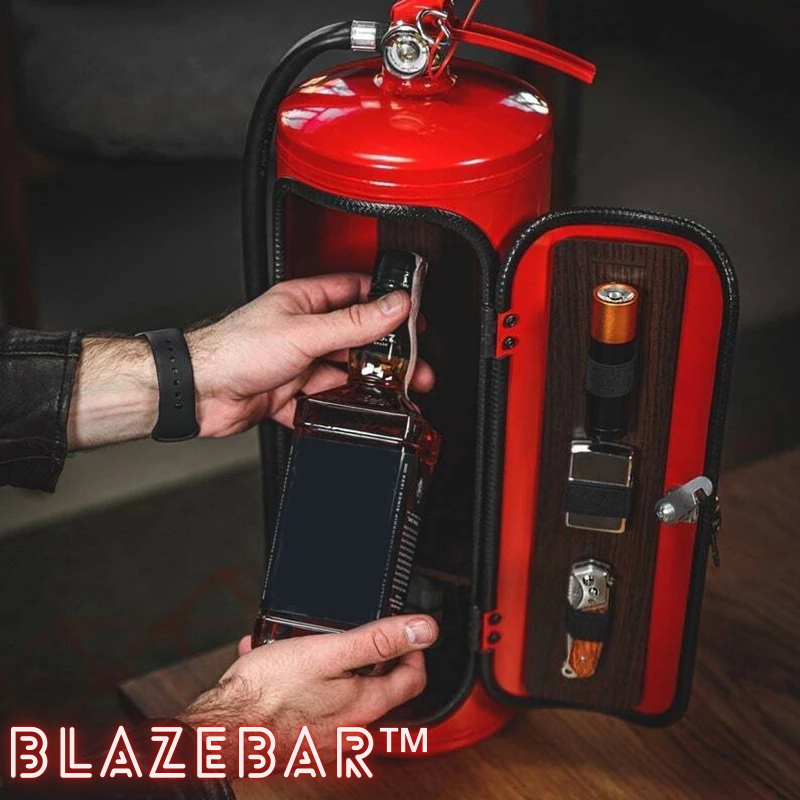 BlazeBar™ – Mini-Bar Élégante avec Extincteur Intégré [50 % de Réduction]