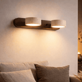 Applique murale LED en travertin avec bois – Design architectural