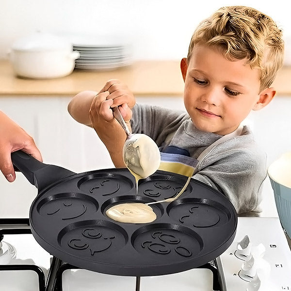 HappiPan™ – Poêle à pancakes smiley pour un petit-déjeuner joyeux [50 % de réduction]