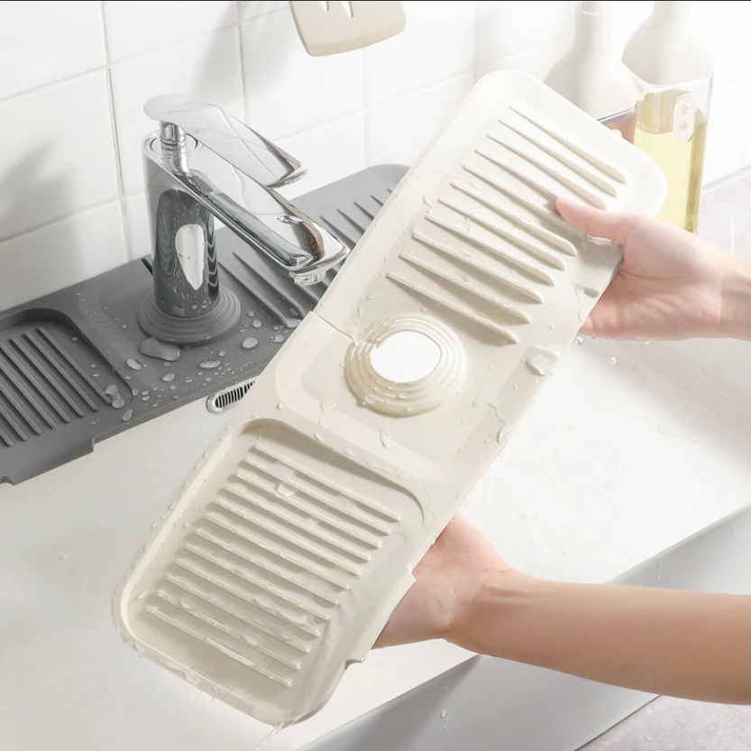 Tapis en Silicone Antidérapant Auto-Drainant pour Évier et Plan de Travail