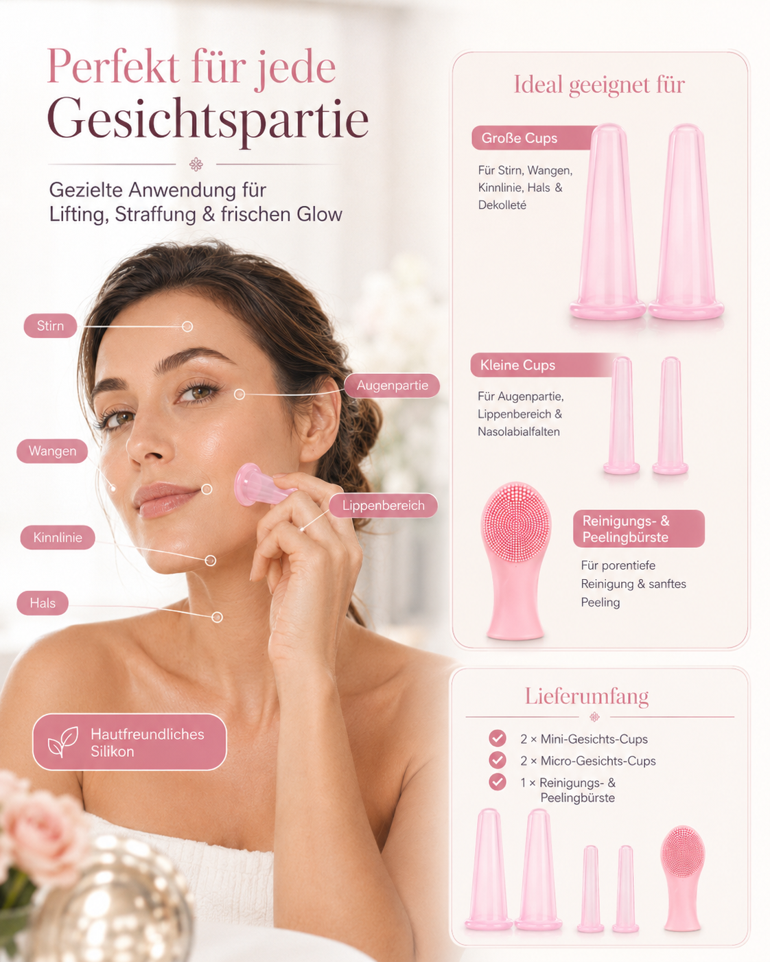 Set de Ventouses Visage pour Massage Facial Anti-Âge