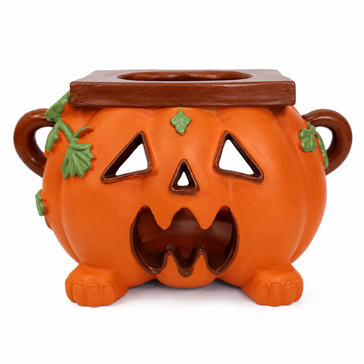 Boîte à mouchoirs citrouille en résine – Décoration de table Halloween fonctionnelle