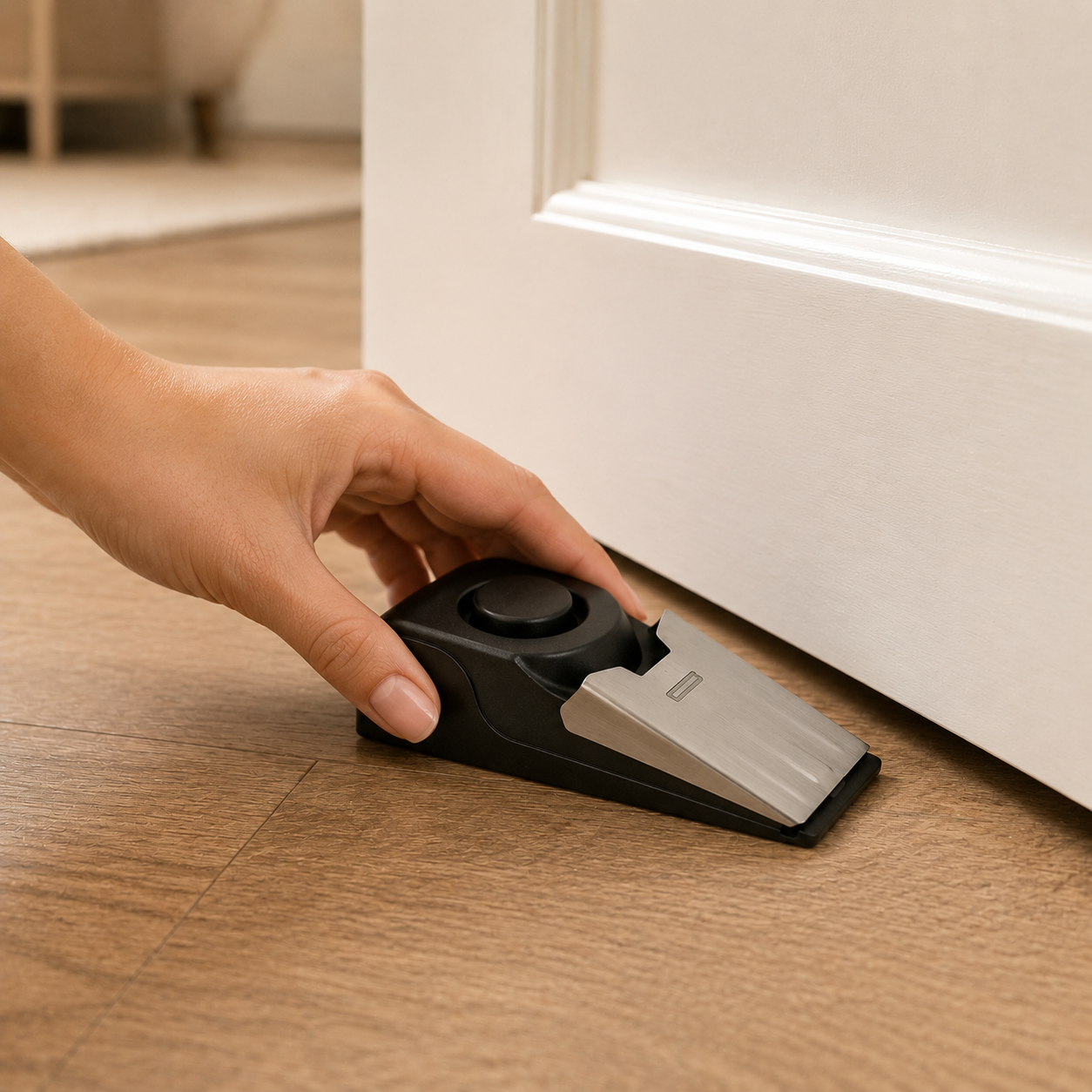 Butée de porte avec alarme – Cale de sécurité pour tous les sols durs