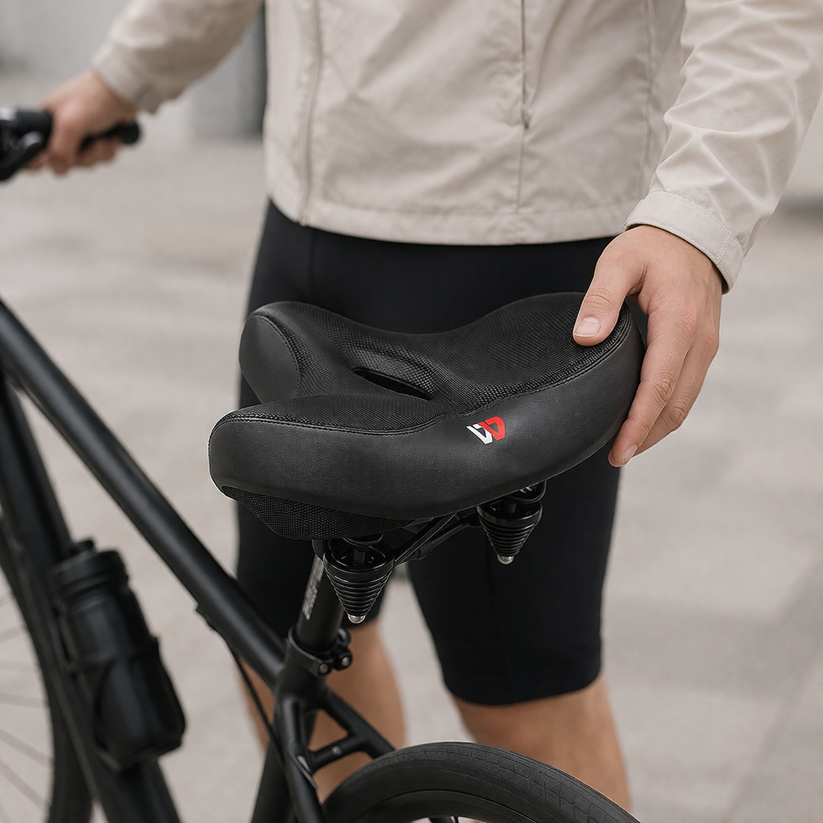 Selle de vélo extra large ergonomique avec amortissement