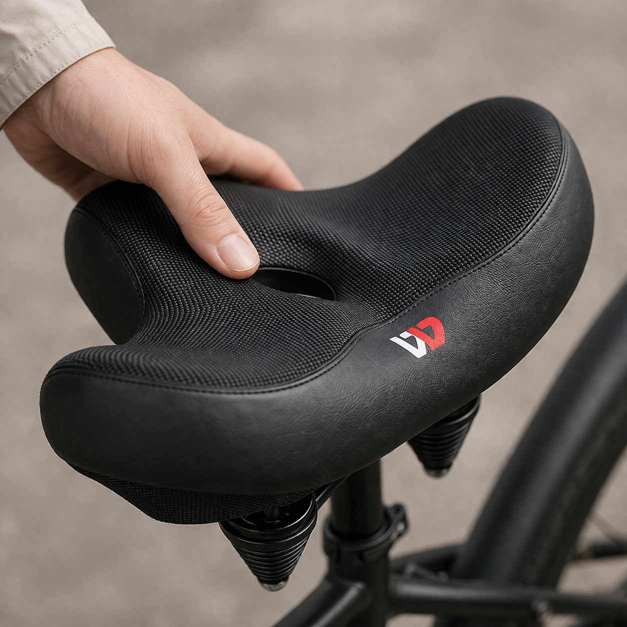 Selle de vélo extra large ergonomique avec amortissement