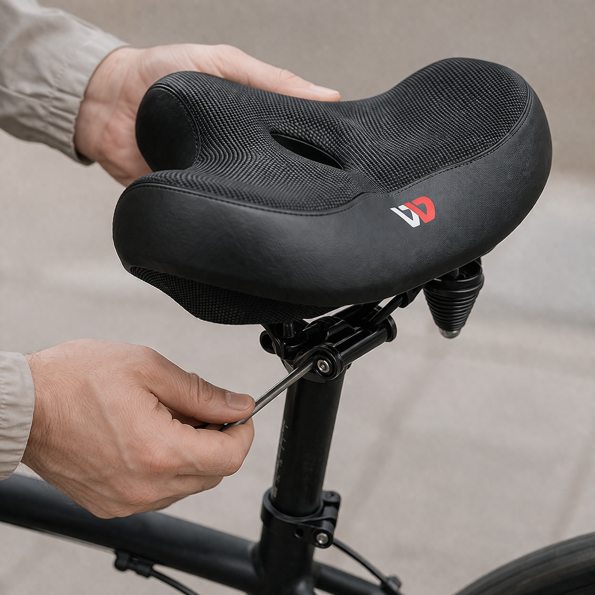 Selle de vélo extra large ergonomique avec amortissement