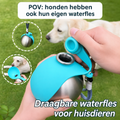 Gourde pour Chien en Acier Inoxydable 285 ml avec Bol en Silicone