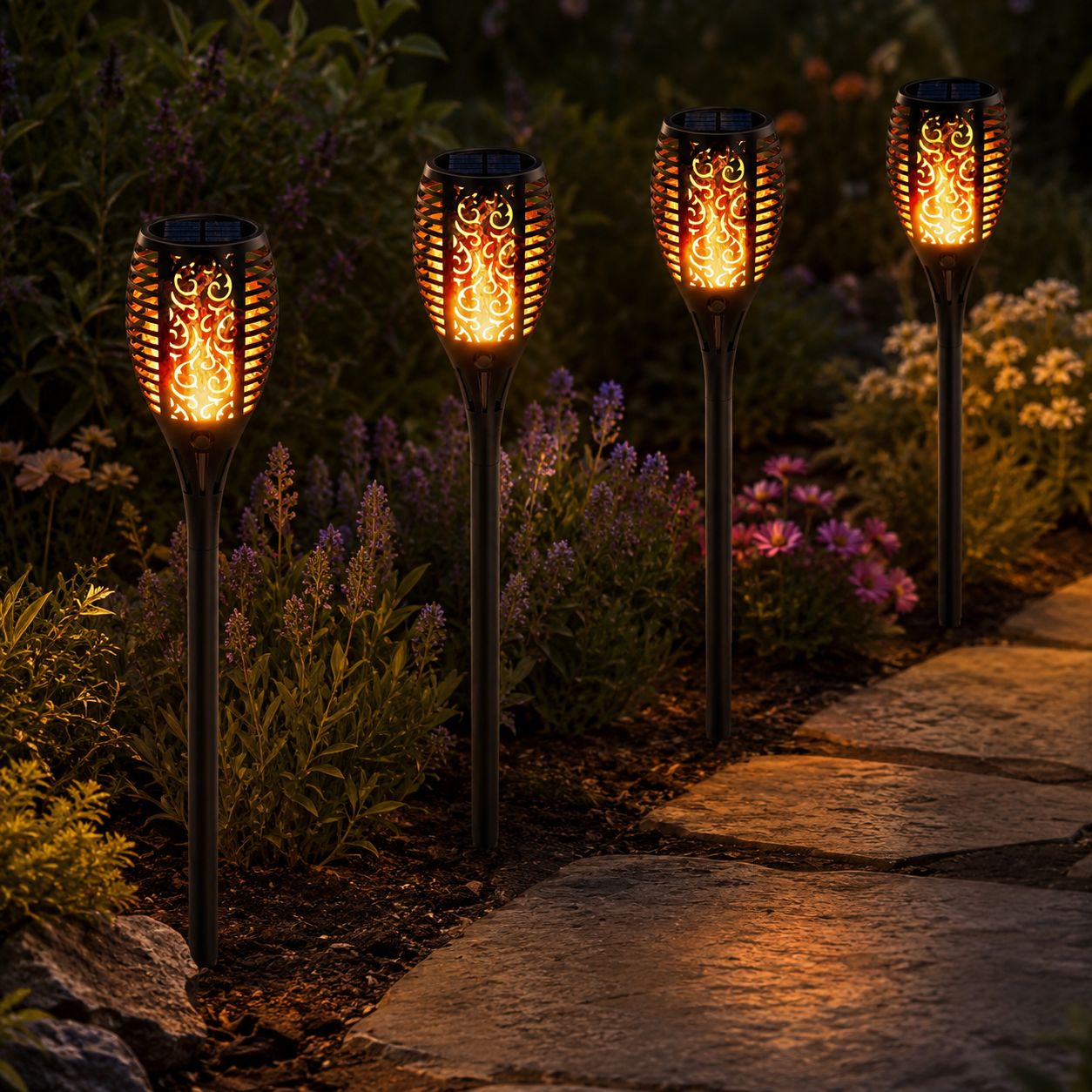 Lampe Solaire de Jardin IP65 – Éclairage Extérieur Automatique