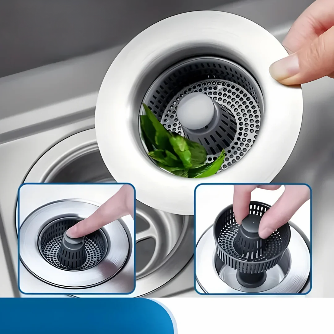 SinkStrain™ – Acier Inoxydable & ABS pour Anti-Obstruction & Protection contre les Odeurs [50 % de Réduction]