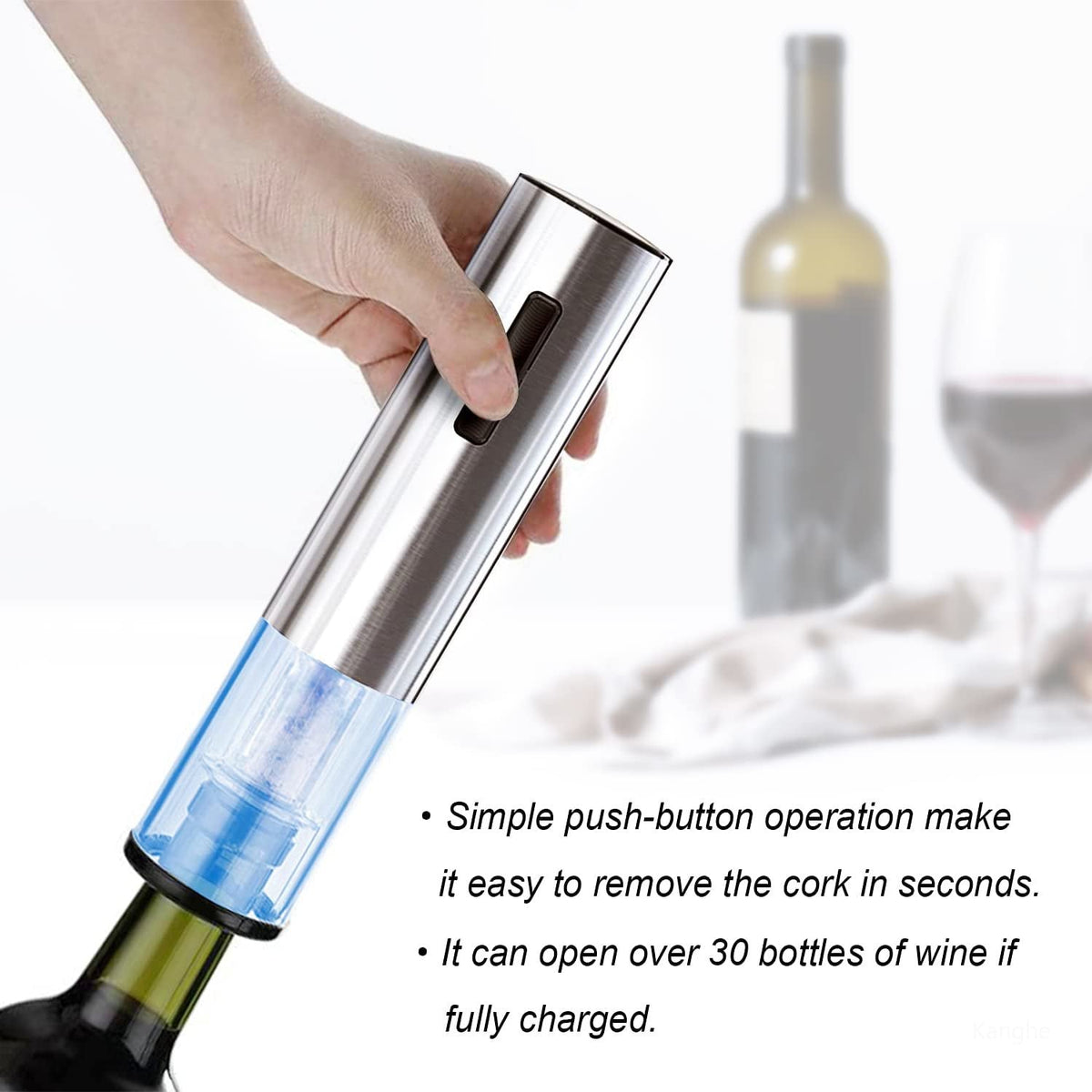 Ouvre-bouteille de vin électrique rechargeable avec set d'accessoires