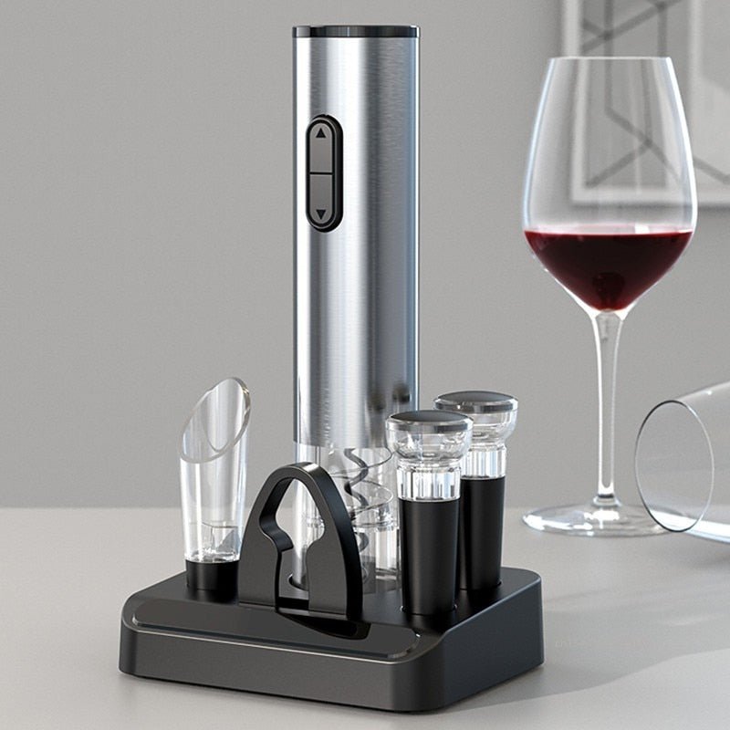 Ouvre-bouteille de vin électrique rechargeable avec set d'accessoires