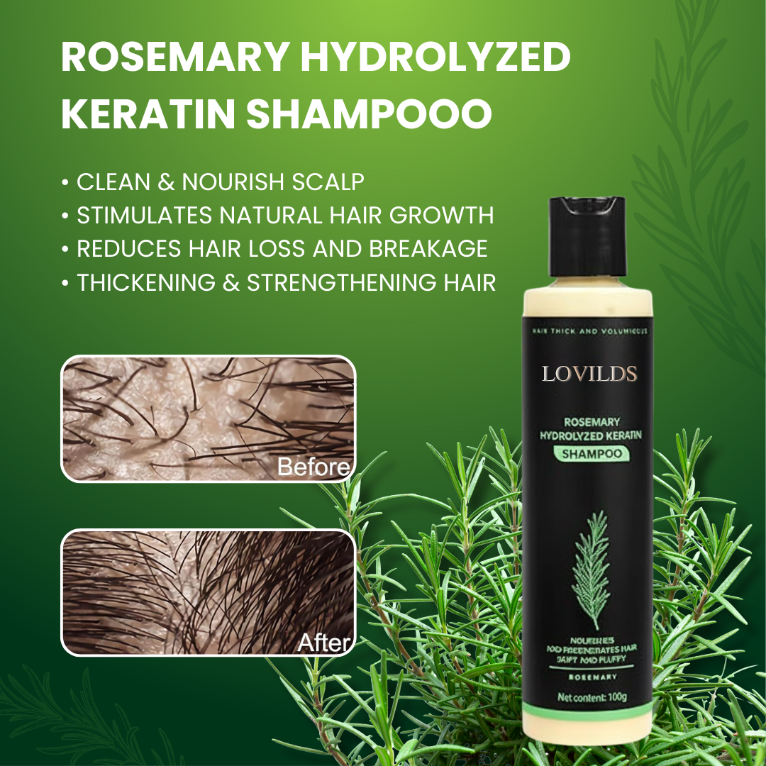Sérum Capillaire Densifiant à la Kératine et au Romarin pour Cheveux Fins