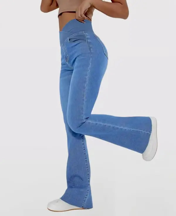 Maxim™ – Jean stretch taille haute pour femme avec coupe évasée flatteuse [50 % de réduction]