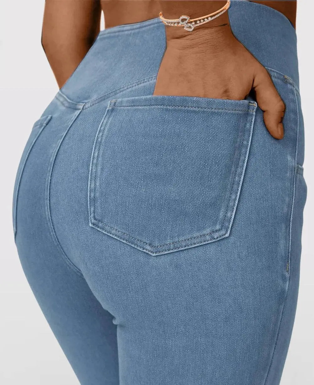 Maxim™ – Jean stretch taille haute pour femme avec coupe évasée flatteuse [50 % de réduction]