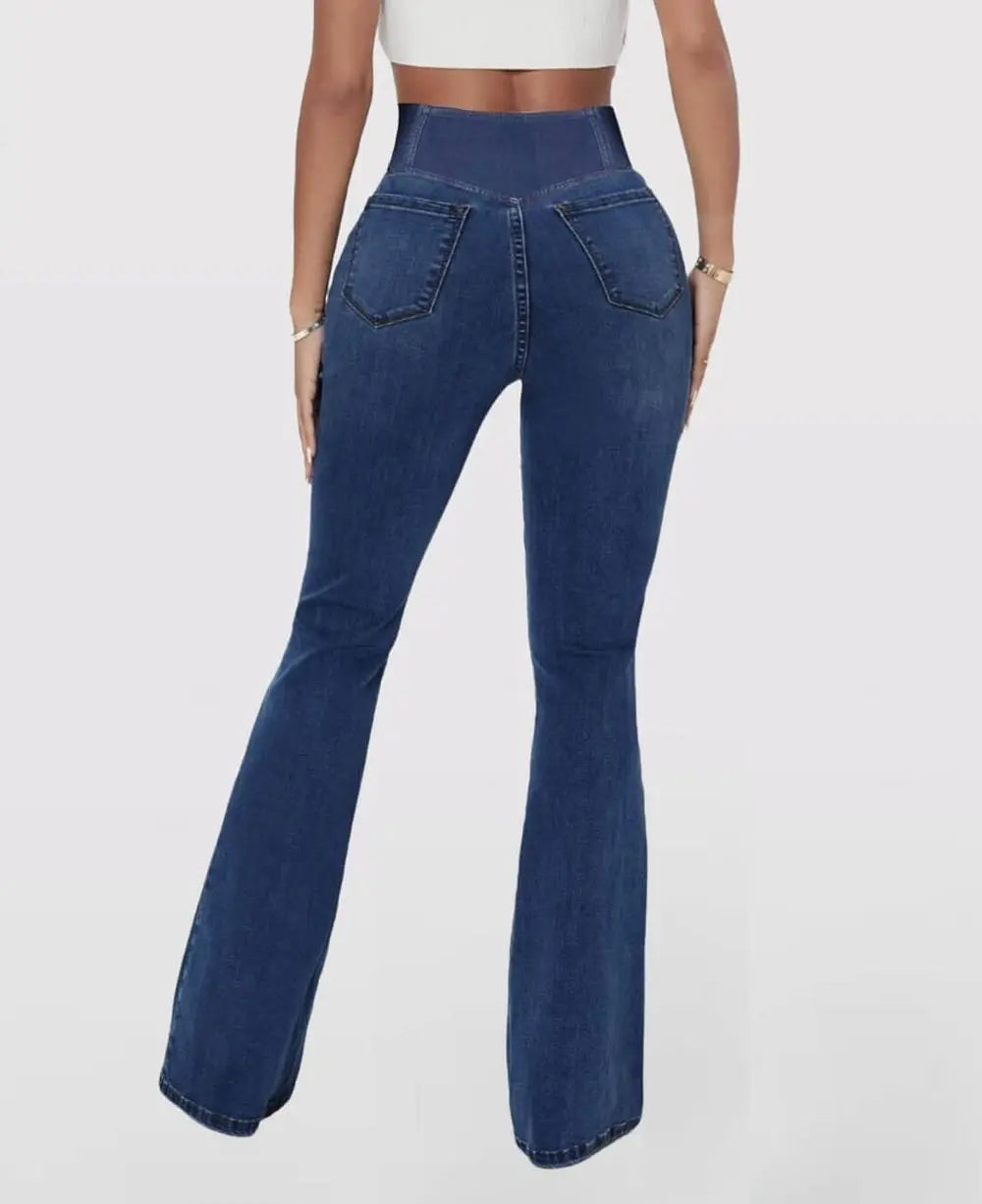 Maxim™ – Jean stretch taille haute pour femme avec coupe évasée flatteuse [50 % de réduction]