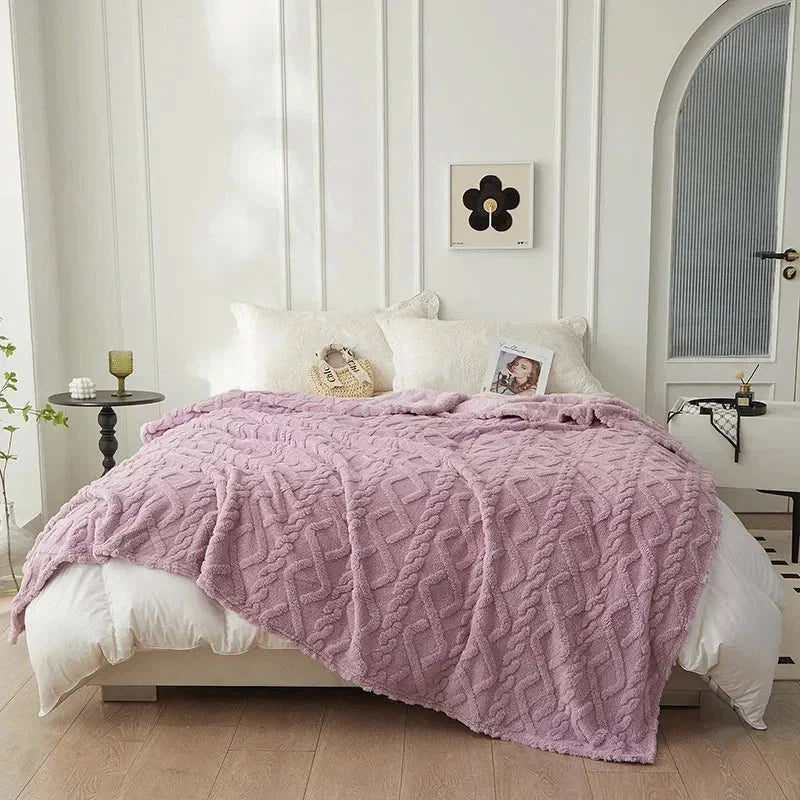 Couverture en laine réversible avec ouatinage – utilisable des deux côtés & lavable
