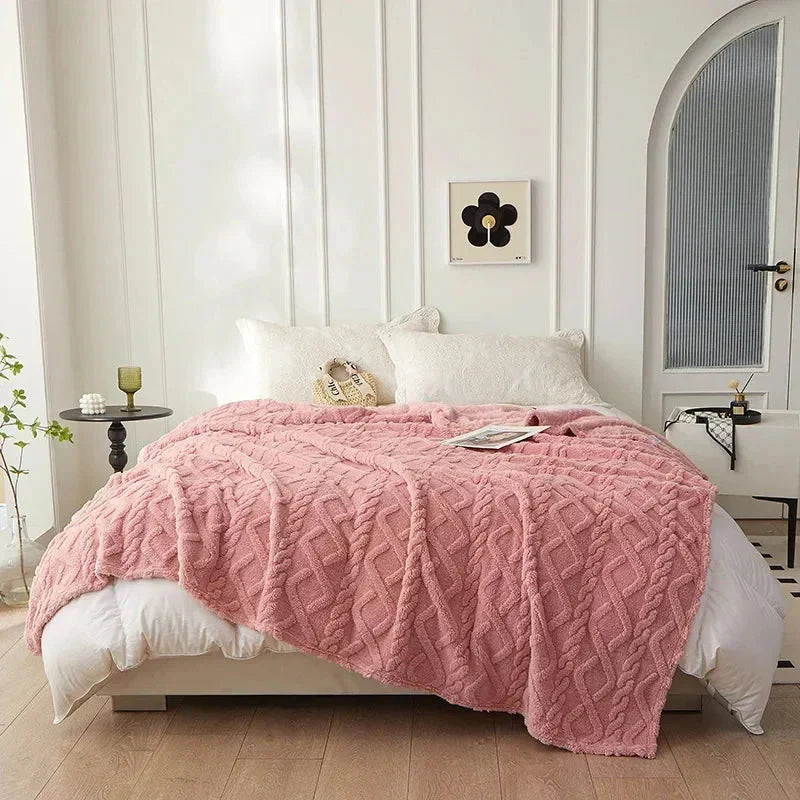 Couverture en laine réversible avec ouatinage – utilisable des deux côtés & lavable
