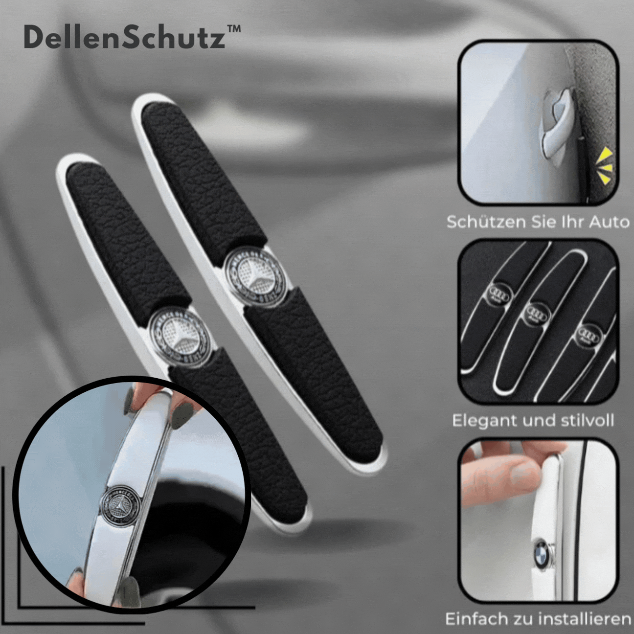 DellenSchutz™ – Bouclier de Protection contre les Bosses & Rayures de Voiture [2 + 2 Gratuit]