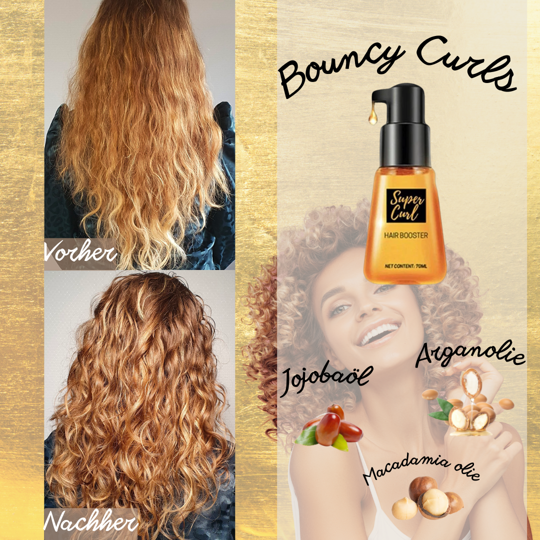 Sérum Définissant Boucles sans Chaleur – Huiles d'Argan, Jojoba & Macadamia