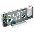 Horloge à projection avec radio FM, double alarme et port de charge USB