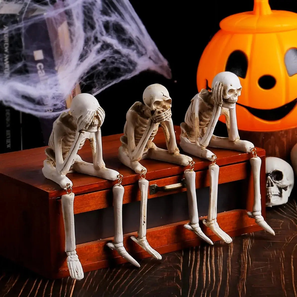 [Lot de 3] SkullBudy™ – Décoration de cheminée effrayante pour Halloween et fêtes [50 % de réduction]