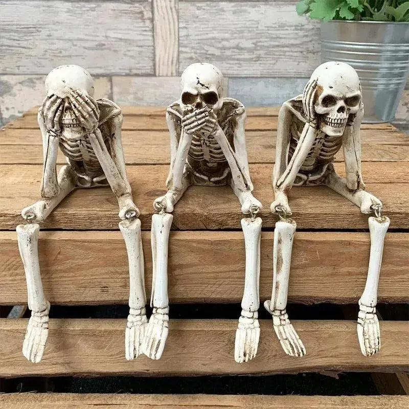 [Lot de 3] SkullBudy™ – Décoration de cheminée effrayante pour Halloween et fêtes [50 % de réduction]