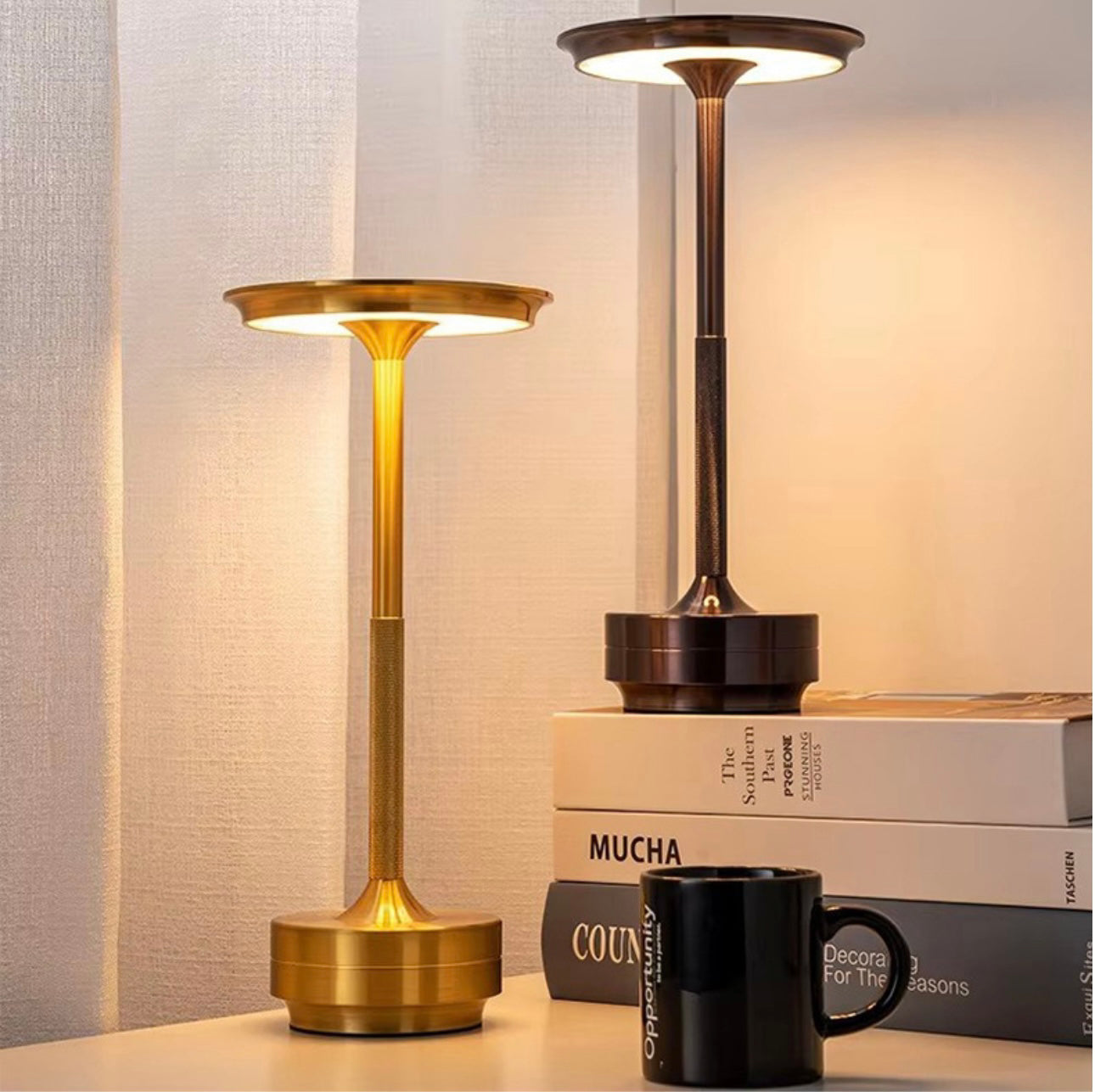 Lampe de table LED sans fil avec variateur tactile et batterie – IP44