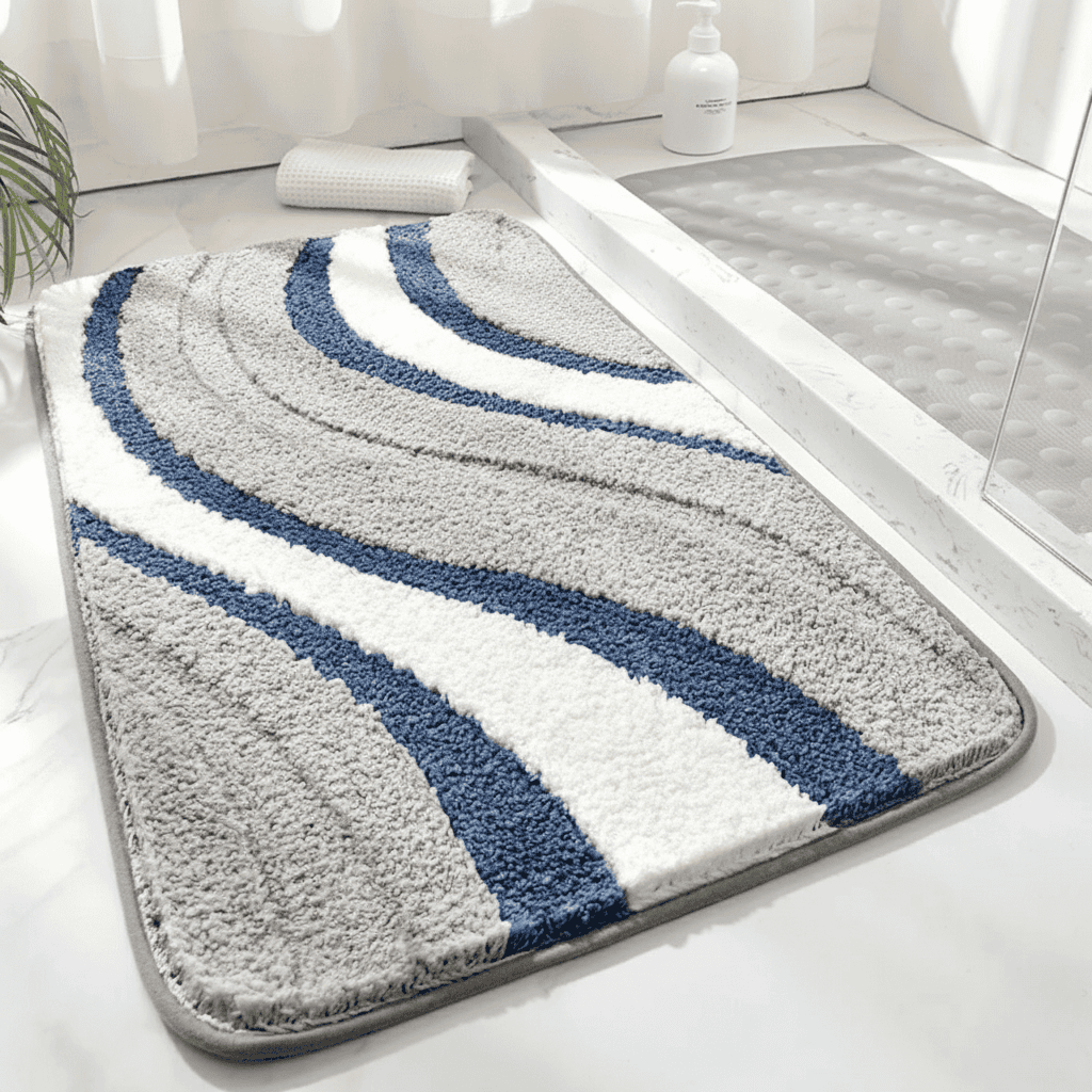Tapis de bain ultra-doux en microfibre – antidérapant et absorbant