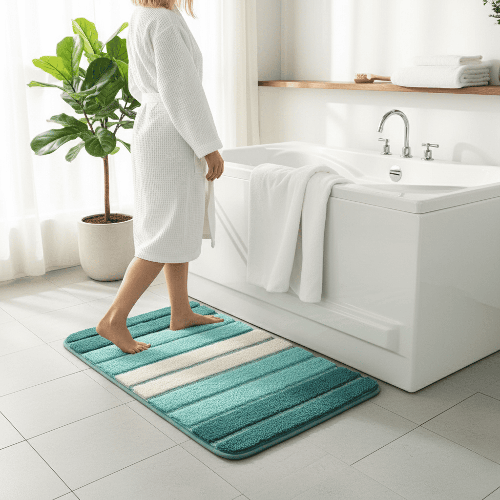 Tapis de bain ultra-doux en microfibre – antidérapant et absorbant