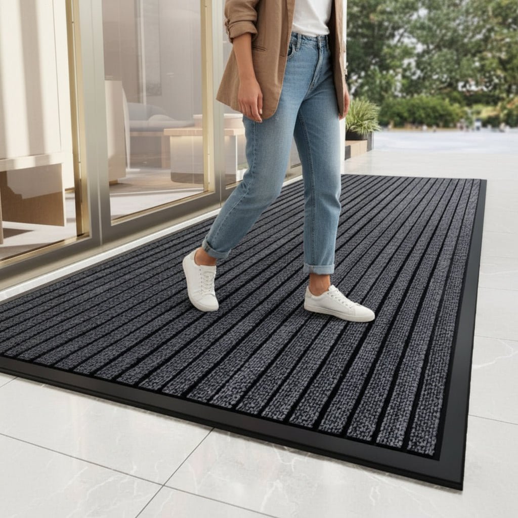 Tapis d'entrée robuste avec dessous antidérapant et fonction anti-salissures