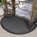 Tapis d'entrée demi-rond – tapis anti-dérapant attrape-saletés pour l'entrée