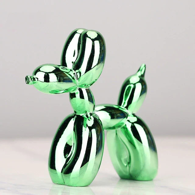 Sculpture chien ballon en résine – figurine décorative Pop Art moderne
