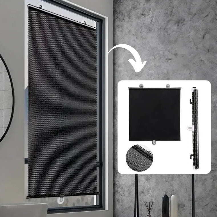 Store Pare-Soleil Sans Perçage avec Protection UV et Tissu Filtrant