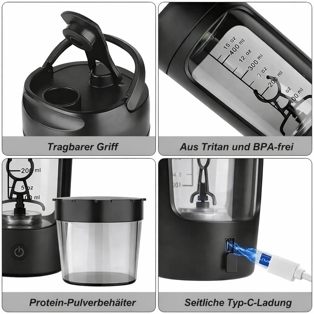 Shaker Électrique à Protéines avec Mélange Automatique sans Fil