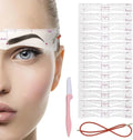 Kit de Pochoirs à Sourcils Réutilisables – 12 Formes avec Bandeau Réglable