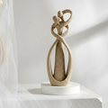 Sculpture d'amour abstraite en résine – Figurine décorative élégante