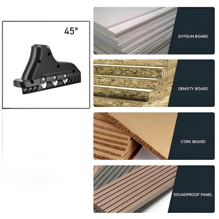 Outil de Chanfreinage Réglable pour Bois et Plâtre – 45° et 60°
