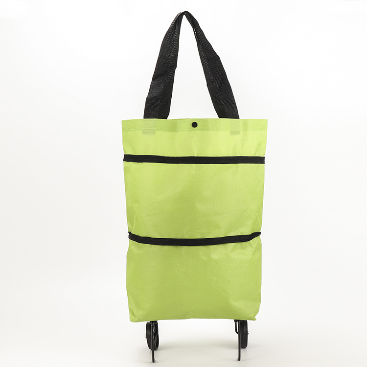 Sac à courses pliable avec roulettes – Sac portatif et chariot 2-en-1