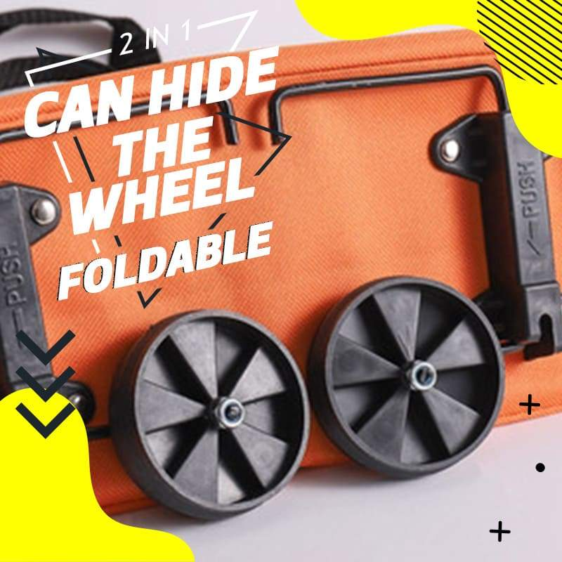Sac à courses pliable avec roulettes – Sac portatif et chariot 2-en-1
