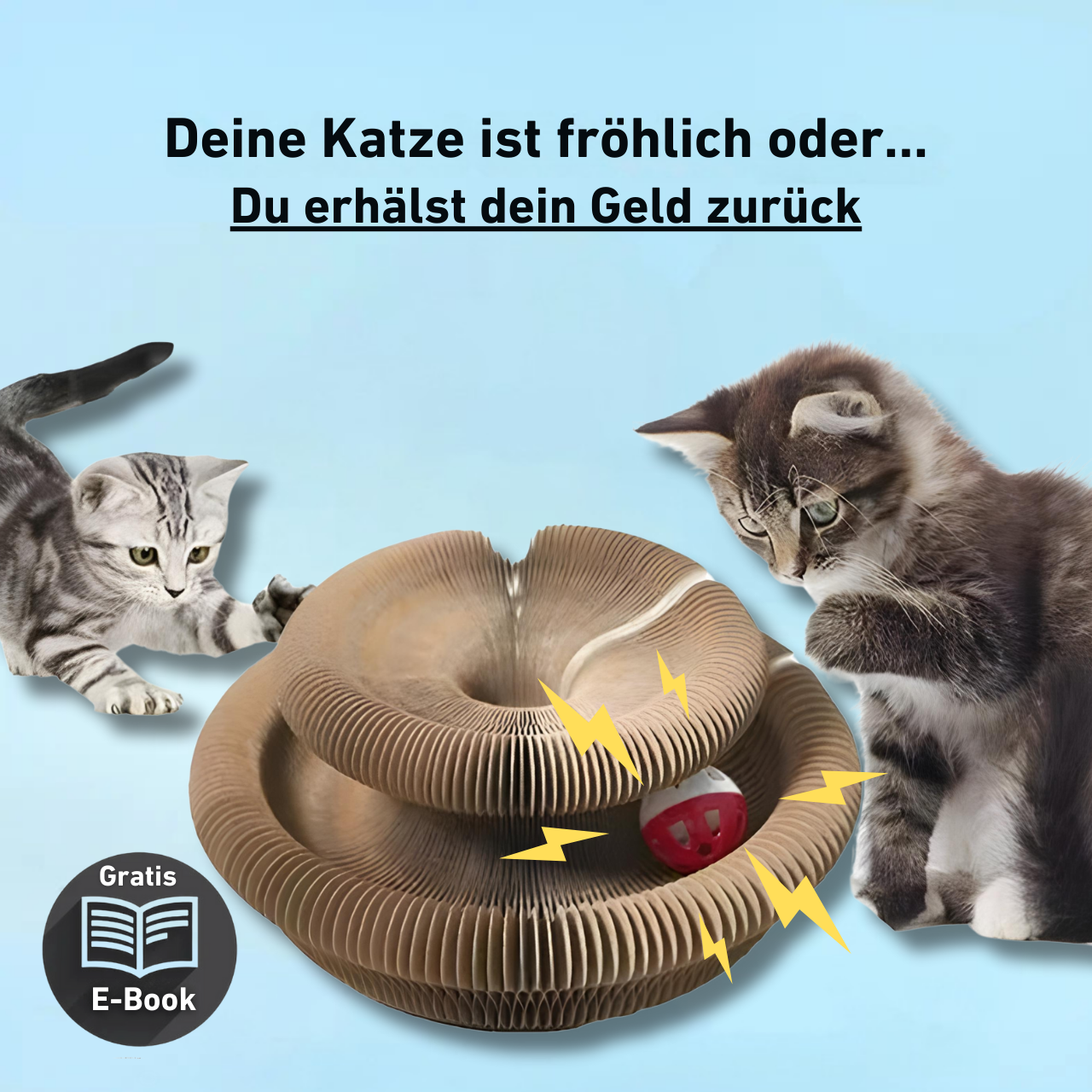 PouncePlay™ – Jeu à griffer interactif avec grelot pour des moments actifs de votre chat [50 % de réduction]