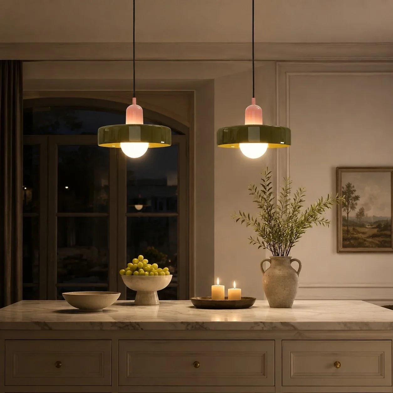 Suspension en verre avec abat-jour sphérique – luminaire décoratif à suspendre