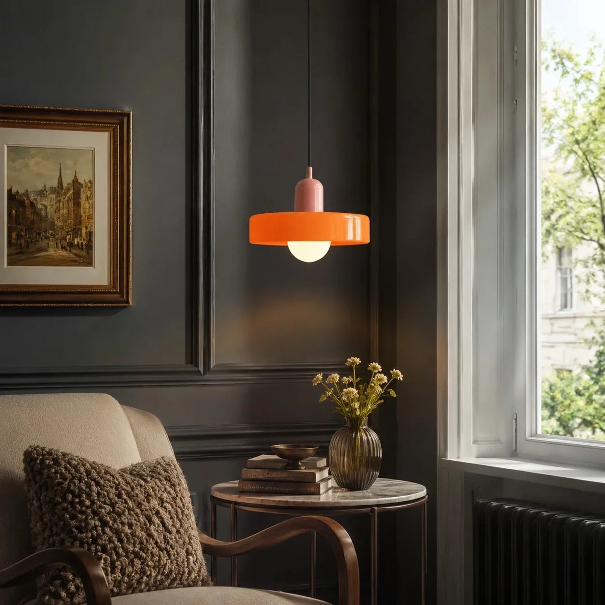 Suspension en verre avec abat-jour sphérique – luminaire décoratif à suspendre