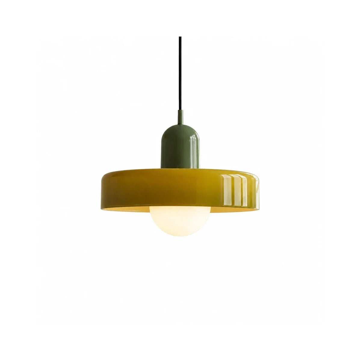 Suspension en verre avec abat-jour sphérique – luminaire décoratif à suspendre