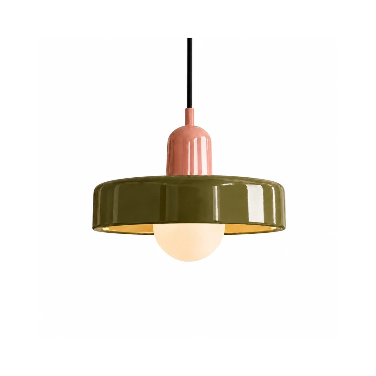 Suspension en verre avec abat-jour sphérique – luminaire décoratif à suspendre